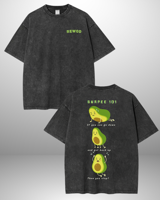 Avocado Burpee Washed Black Oversize T-Shirt