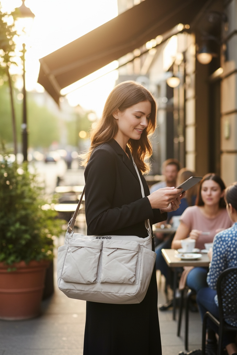 Unisex Casual Crossbody Bag - Water-Repellent & Large Capacity