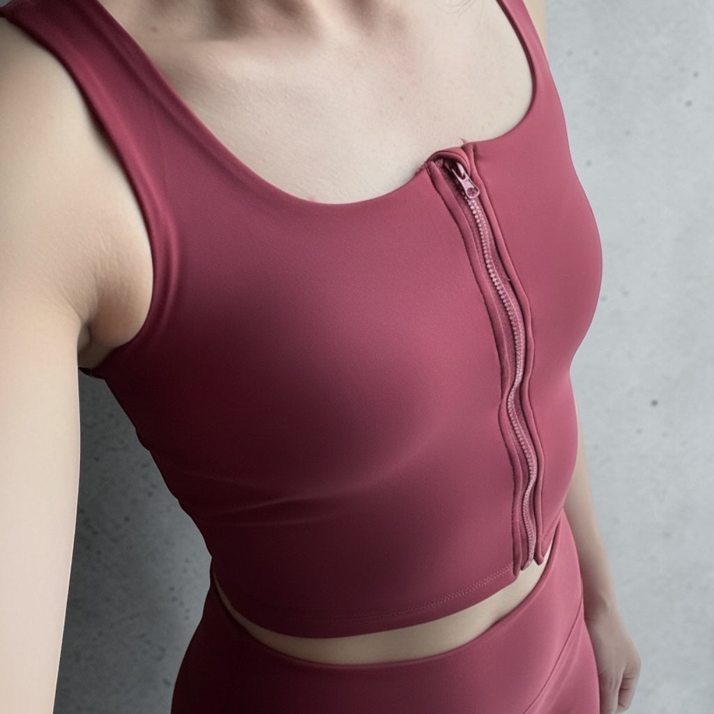 Amber Front-Zip Sports Bra