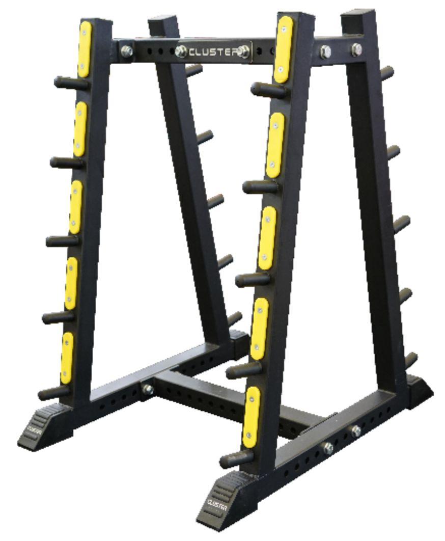 Cluster PU Straight Fix Barbell Set With Stand, Weight 10kg, 15kg, 20kg, 25kg & 30kg