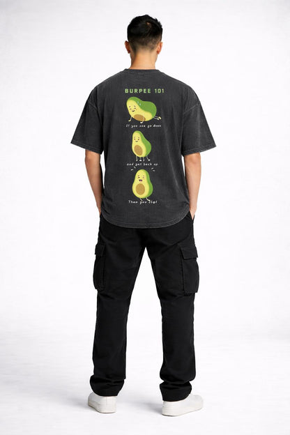 Avocado Burpee Washed Black Oversize T-Shirt