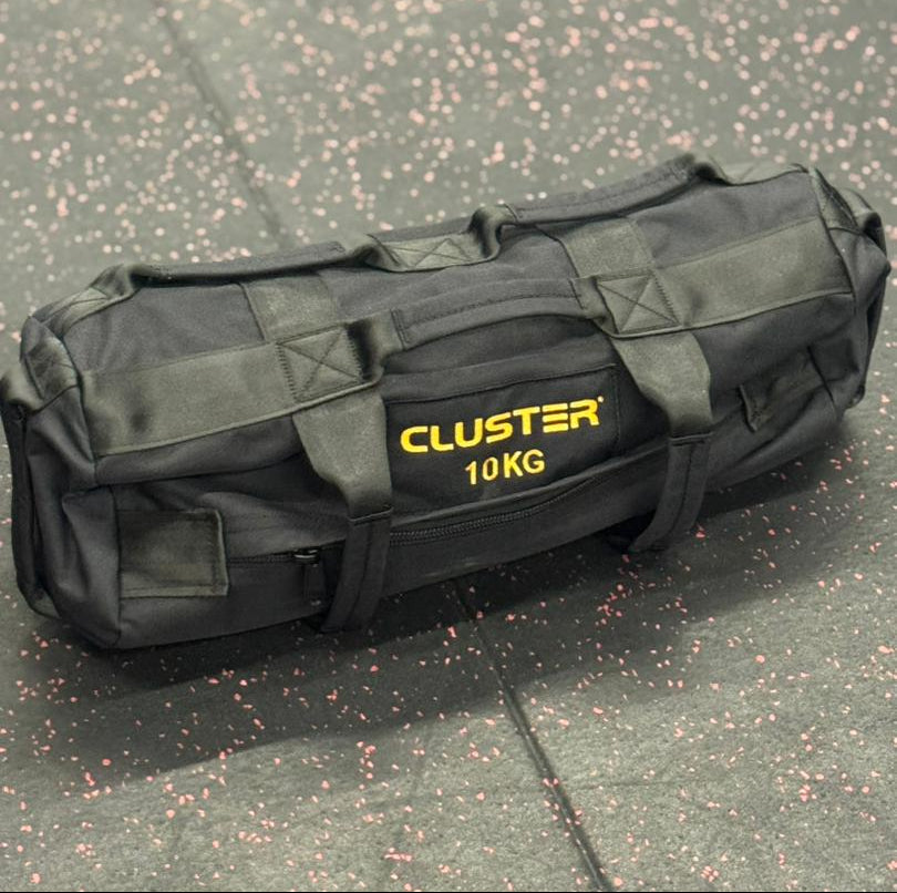Black Cluster Sandbag for Hyrox use.