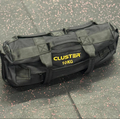 Black Cluster Sandbag for Hyrox use.