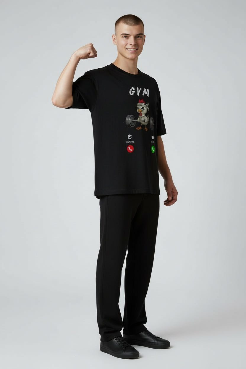 Gym Is Calling T-shirt Black