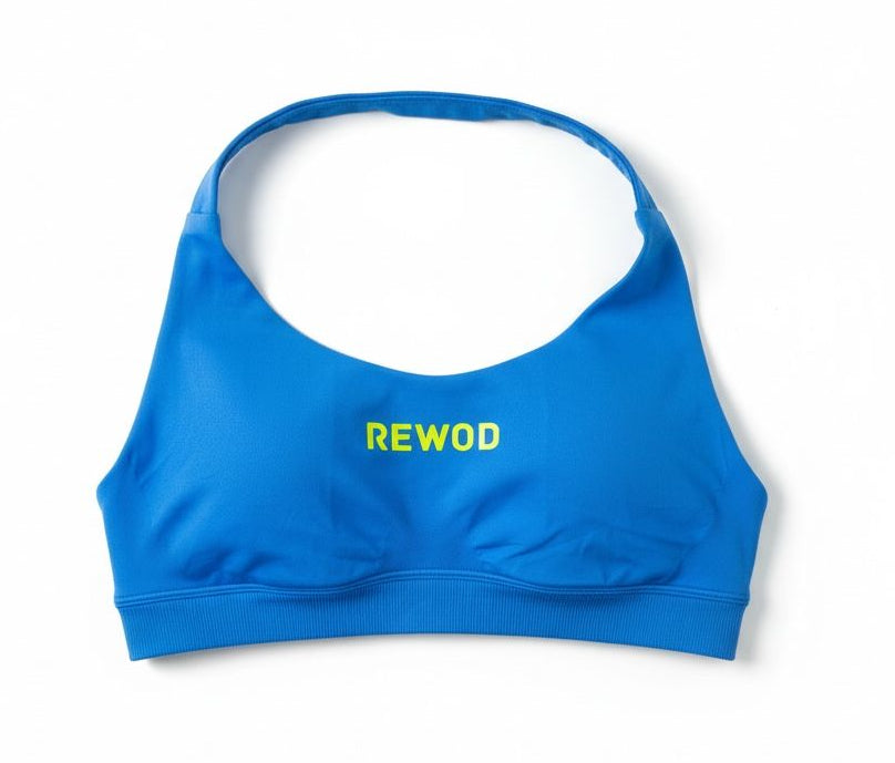 Halter Sports Bra - Electric Blue