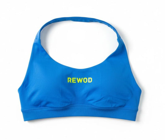 Halter Sports Bra - Electric Blue