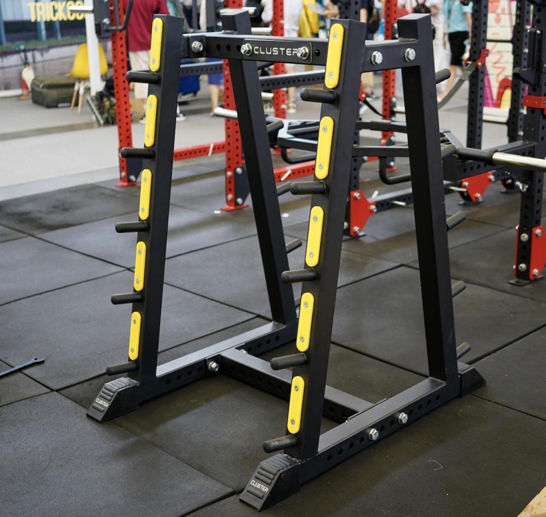 Cluster PU Straight Fix Barbell Set With Stand, Weight 10kg, 15kg, 20kg, 25kg & 30kg